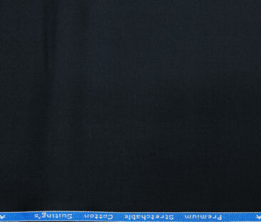 Arvind Men's Cotton Solids 1.30 Meter Unstitched Trouser Fabric (Dark Navy Blue)