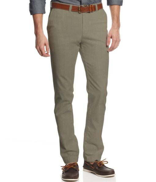 Arvind Men's Cotton Structured 1.30 Meter Unstitched Trouser Fabric (Greyish Beige)
