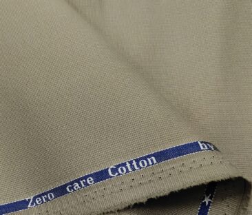 Arvind Men's Cotton Structured 1.30 Meter Unstitched Trouser Fabric (Greyish Beige)