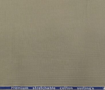 Arvind Men's Cotton Structured 1.30 Meter Unstitched Trouser Fabric (Greyish Beige)