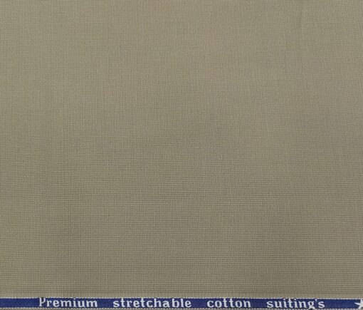 Arvind Men's Cotton Structured 1.30 Meter Unstitched Trouser Fabric (Greyish Beige)