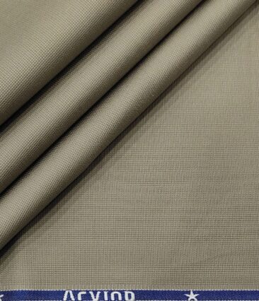 Arvind Men's Cotton Structured 1.30 Meter Unstitched Trouser Fabric (Greyish Beige)