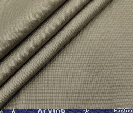 Arvind Men's Cotton Structured 1.30 Meter Unstitched Trouser Fabric (Greyish Beige)