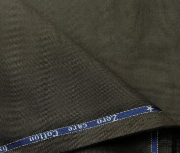 Arvind Men's Cotton Structured 1.30 Meter Unstitched Trouser Fabric (Greyish Brown)