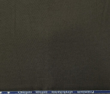 Arvind Men's Cotton Structured 1.30 Meter Unstitched Trouser Fabric (Greyish Brown)