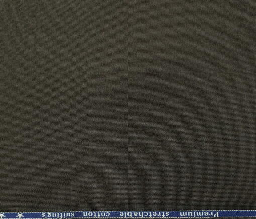 Arvind Men's Cotton Structured 1.30 Meter Unstitched Trouser Fabric (Greyish Brown)