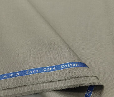 Arvind Men's Cotton Solids 1.30 Meter Unstitched Trouser Fabric (Grey)
