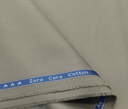 Arvind Men's Cotton Solids 1.30 Meter Unstitched Trouser Fabric (Grey)