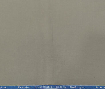 Arvind Men's Cotton Solids 1.30 Meter Unstitched Trouser Fabric (Grey)