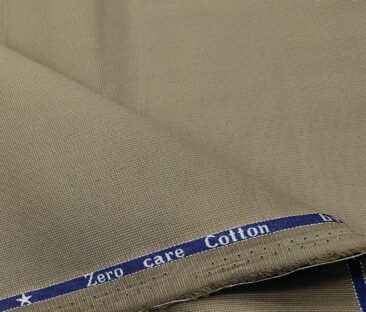 Arvind Men's Cotton Structured 1.30 Meter Unstitched Trouser Fabric (Hazelwood Beige)