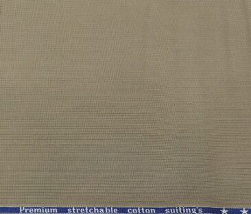 Arvind Men's Cotton Structured 1.30 Meter Unstitched Trouser Fabric (Hazelwood Beige)