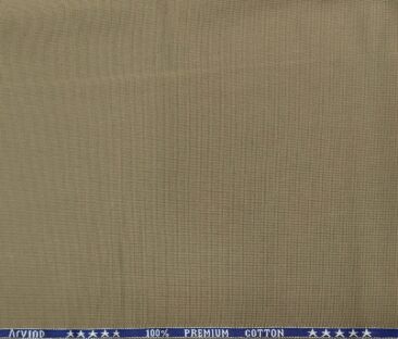 Arvind Men's Cotton Structured 1.30 Meter Unstitched Trouser Fabric (Light Brown)