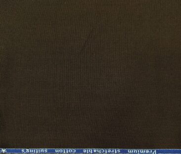 Arvind Men's Cotton Structured 1.30 Meter Unstitched Trouser Fabric (Mocha Brown)