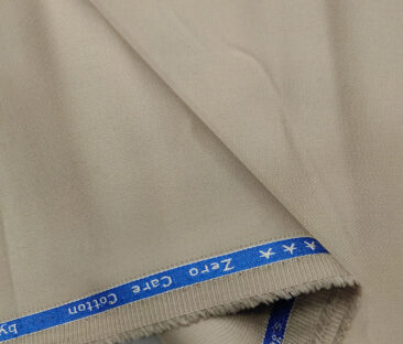 Arvind Men's Cotton Solids 1.30 Meter Unstitched Trouser Fabric (Mouse)
