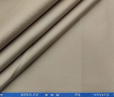 Arvind Men's Cotton Solids 1.30 Meter Unstitched Trouser Fabric (Mouse)