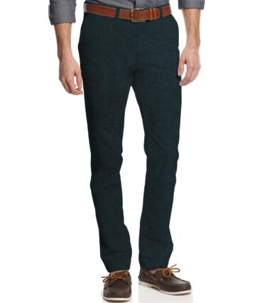 Arvind Men's Cotton Structured 1.30 Meter Unstitched Trouser Fabric (Peacock Blue)