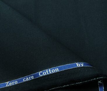Arvind Men's Cotton Structured 1.30 Meter Unstitched Trouser Fabric (Peacock Blue)