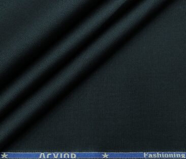 Arvind Men's Cotton Structured 1.30 Meter Unstitched Trouser Fabric (Peacock Blue)