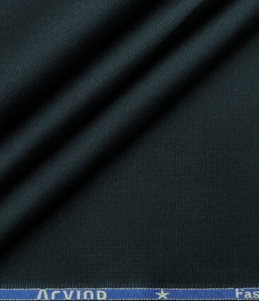 Arvind Men's Cotton Structured 1.30 Meter Unstitched Trouser Fabric (Peacock Blue)