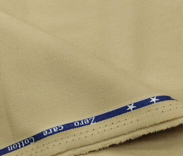 Arvind Men's Cotton Structured 1.30 Meter Unstitched Trouser Fabric (Sand Castle Beige)