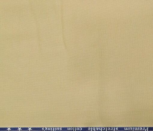 Arvind Men's Cotton Structured 1.30 Meter Unstitched Trouser Fabric (Sand Castle Beige)