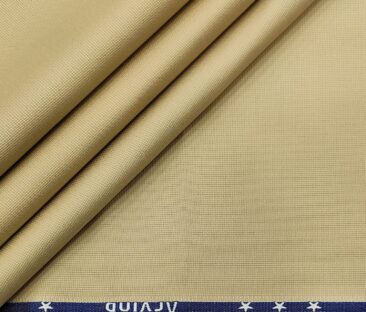 Arvind Men's Cotton Structured 1.30 Meter Unstitched Trouser Fabric (Sand Castle Beige)