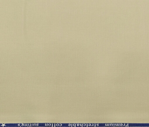 Arvind Men's Cotton Structured 1.30 Meter Unstitched Trouser Fabric (Tan Beige)