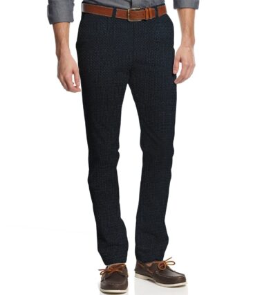 Arvind Men's Cotton Structured 1.30 Meter Unstitched Trouser Fabric (Dark Blue)