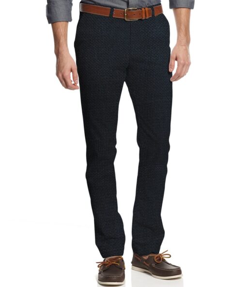 Arvind Men's Cotton Structured 1.30 Meter Unstitched Trouser Fabric (Dark Blue)