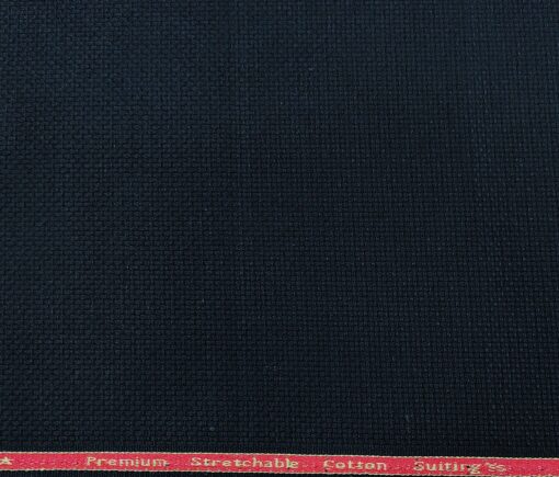 Arvind Men's Cotton Structured 1.30 Meter Unstitched Trouser Fabric (Dark Blue)