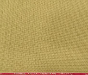 Arvind Men's Cotton Structured 1.30 Meter Unstitched Trouser Fabric (Macaroon Beige)