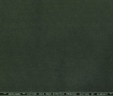 Almonti Men's Cotton Printed 1.30 Meter Unstitched Trouser Fabric (Light Green)