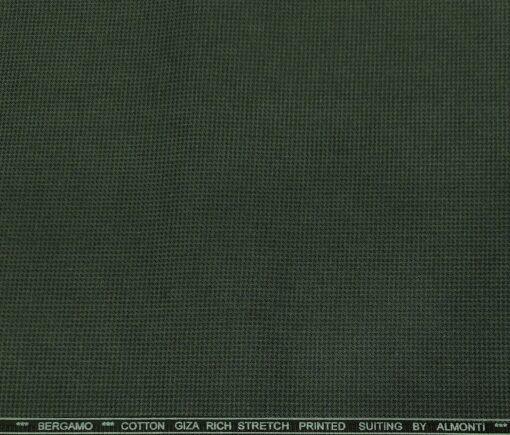 Almonti Men's Cotton Printed 1.30 Meter Unstitched Trouser Fabric (Light Green)