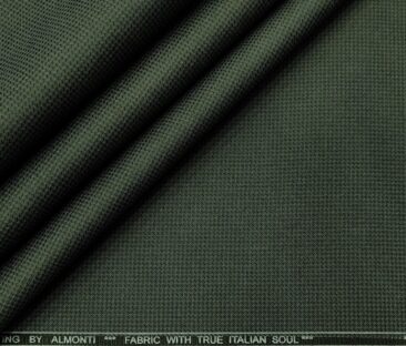 Almonti Men's Cotton Printed 1.30 Meter Unstitched Trouser Fabric (Light Green)