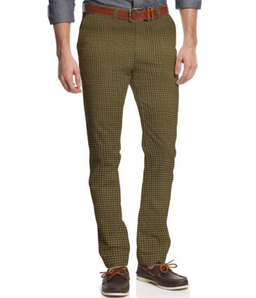 Almonti Men's Cotton Printed 1.30 Meter Unstitched Trouser Fabric (Light Brown)