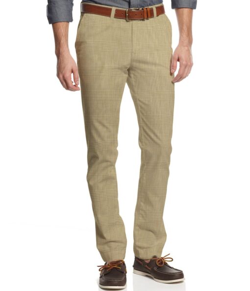 Cadini Men's Cotton Self Design 1.30 Meter Unstitched Trouser Fabric (Beige)
