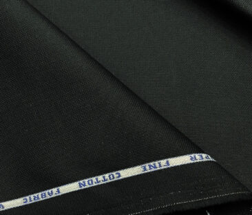 Raymond Men's Cotton Structured 1.30 Meter Unstitched Trouser Fabric (Black)