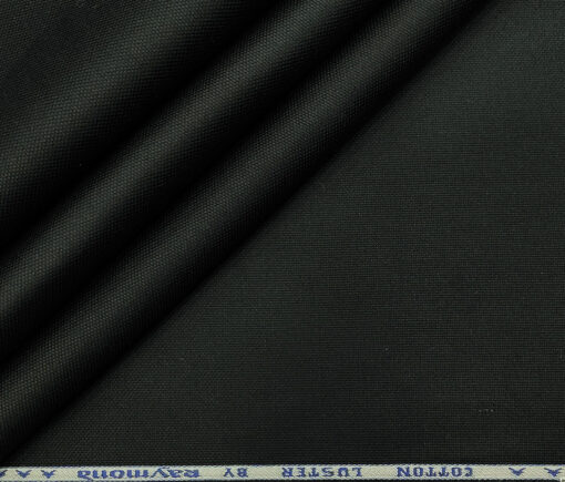 Raymond Men's Cotton Structured 1.30 Meter Unstitched Trouser Fabric (Black)