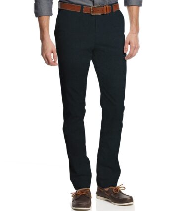 Raymond Men's Cotton Solids 1.30 Meter Unstitched Trouser Fabric (Dark Blue)
