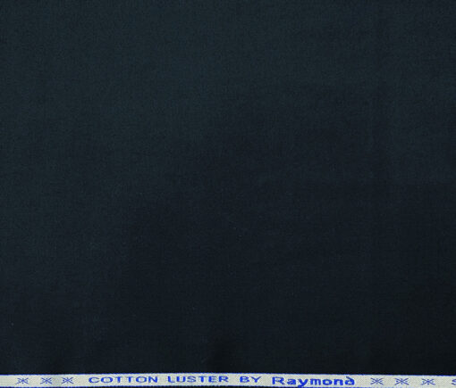 Raymond Men's Cotton Solids 1.30 Meter Unstitched Trouser Fabric (Dark Blue)