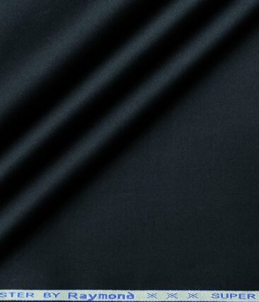 Raymond Men's Cotton Solids 1.30 Meter Unstitched Trouser Fabric (Dark Blue)