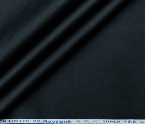 Raymond Men's Cotton Solids 1.30 Meter Unstitched Trouser Fabric (Dark Blue)