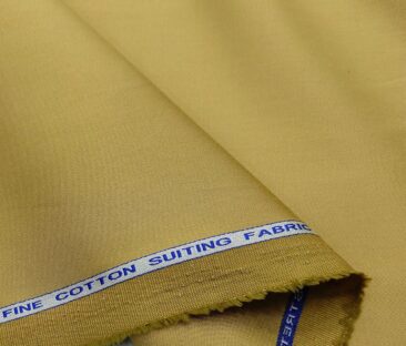 Raymond Men's Cotton Solids 1.30 Meter Unstitched Trouser Fabric (Granola Beige)