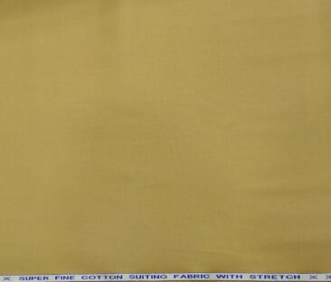 Raymond Men's Cotton Solids 1.30 Meter Unstitched Trouser Fabric (Granola Beige)