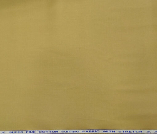 Raymond Men's Cotton Solids 1.30 Meter Unstitched Trouser Fabric (Granola Beige)