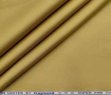 Raymond Men's Cotton Solids 1.30 Meter Unstitched Trouser Fabric (Granola Beige)
