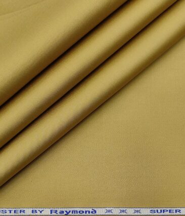 Raymond Men's Cotton Solids 1.30 Meter Unstitched Trouser Fabric (Granola Beige)
