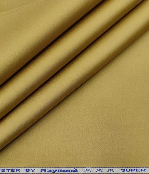Raymond Men's Cotton Solids 1.30 Meter Unstitched Trouser Fabric (Granola Beige)