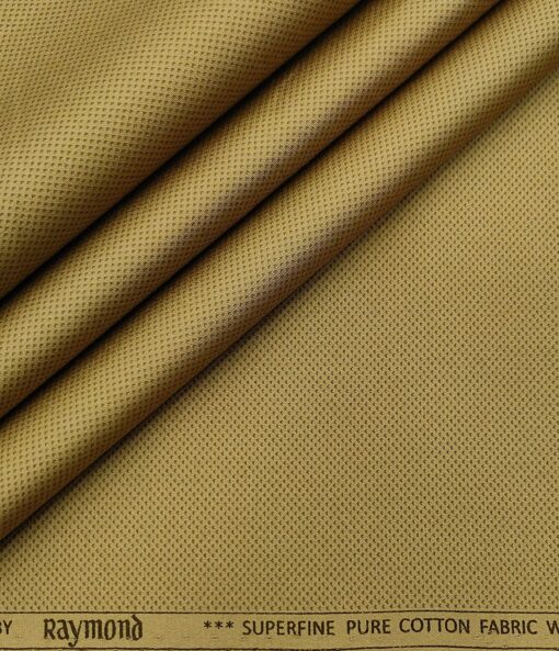 Raymond Men's Cotton Printed 1.30 Meter Unstitched Trouser Fabric (Fawn Beige)