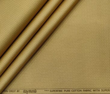 Raymond Men's Cotton Printed 1.30 Meter Unstitched Trouser Fabric (Granola Beige)